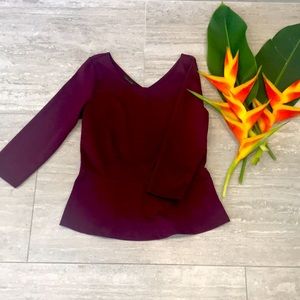 The Limited Peplum Quarter Sleeve Top EUC